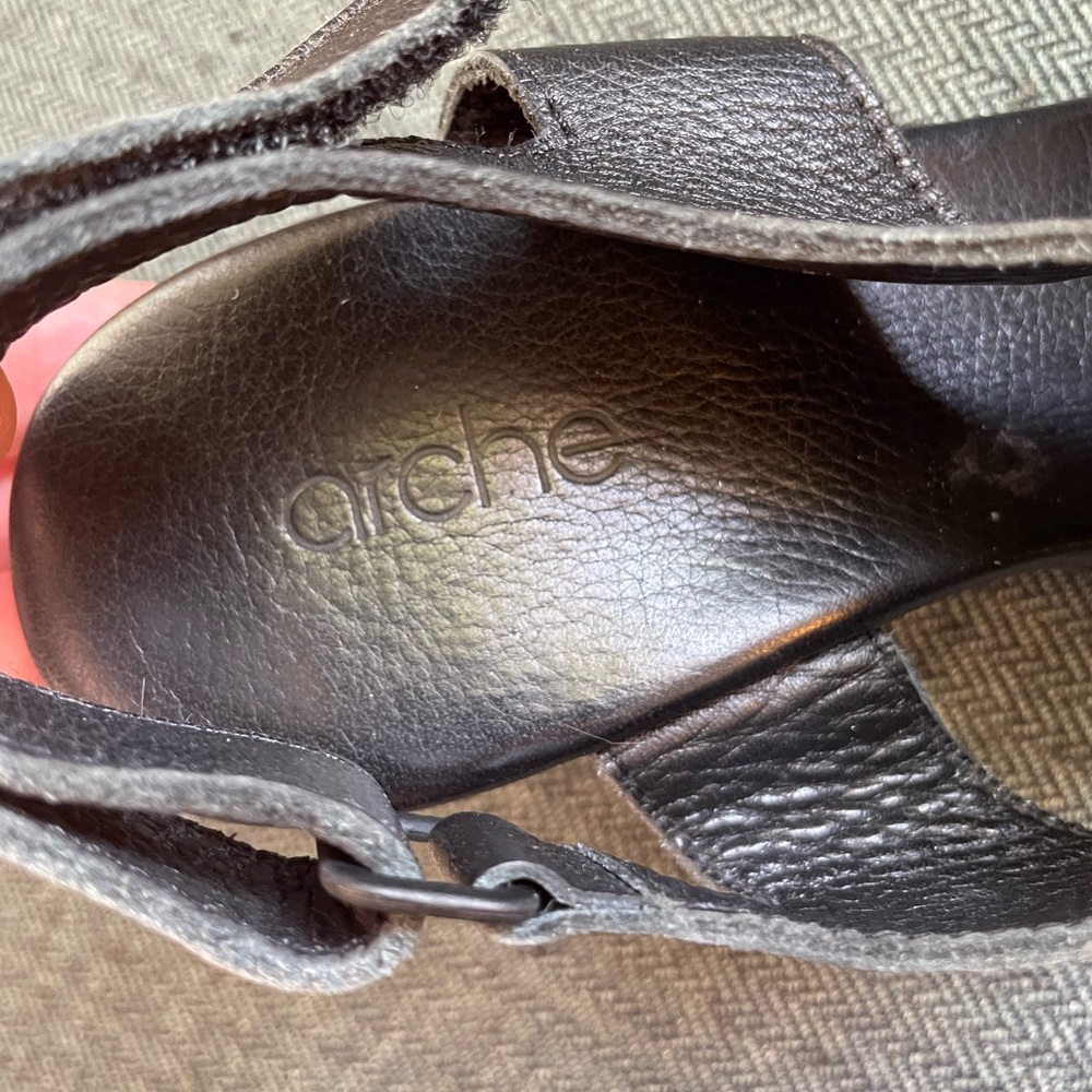 Arche Small Wedge Two Tone Sandal - Picture 8 of 9